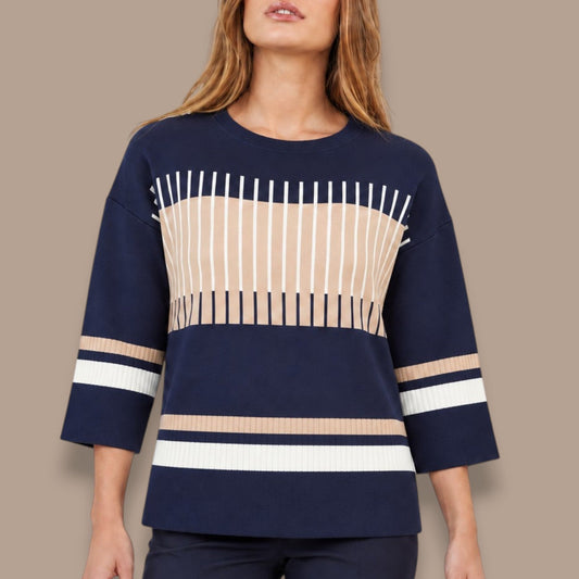 Sunday - Geometric Stripe Sweater