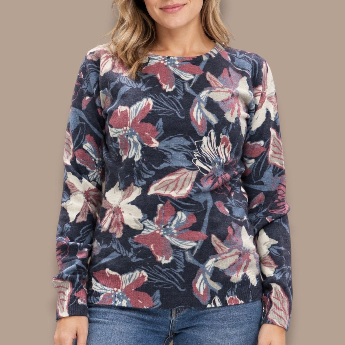 Carreli - Floral Crew Neck Sweater
