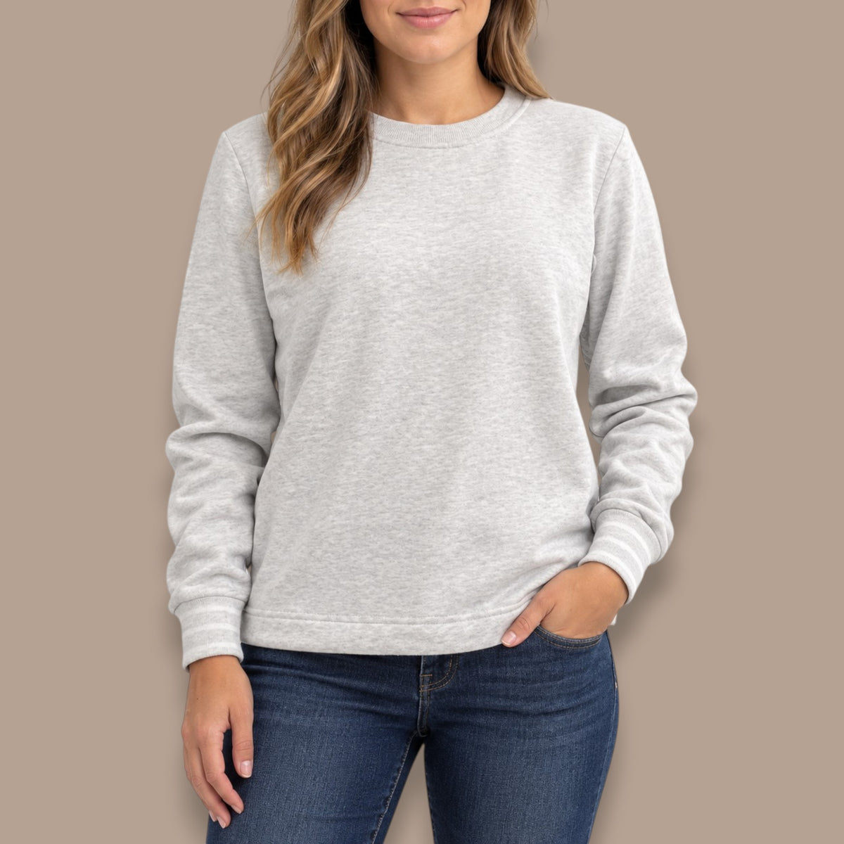 Charlie Jane - Striped Cuff Side-Cinch Sweatshirt