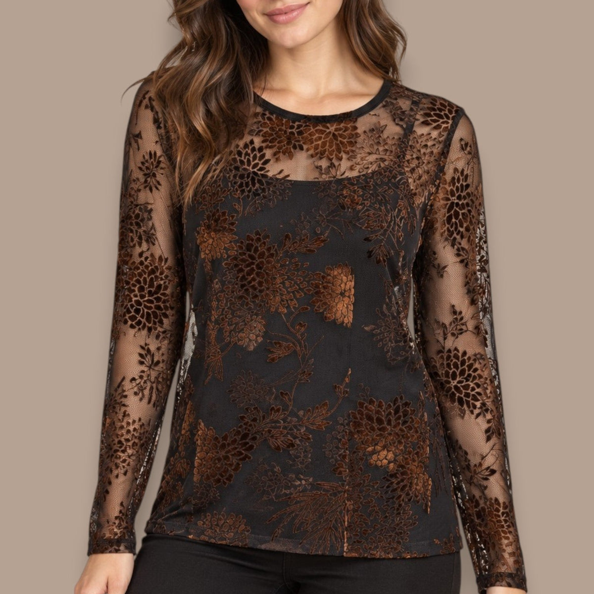 DeVia - Velvet Burnout Top