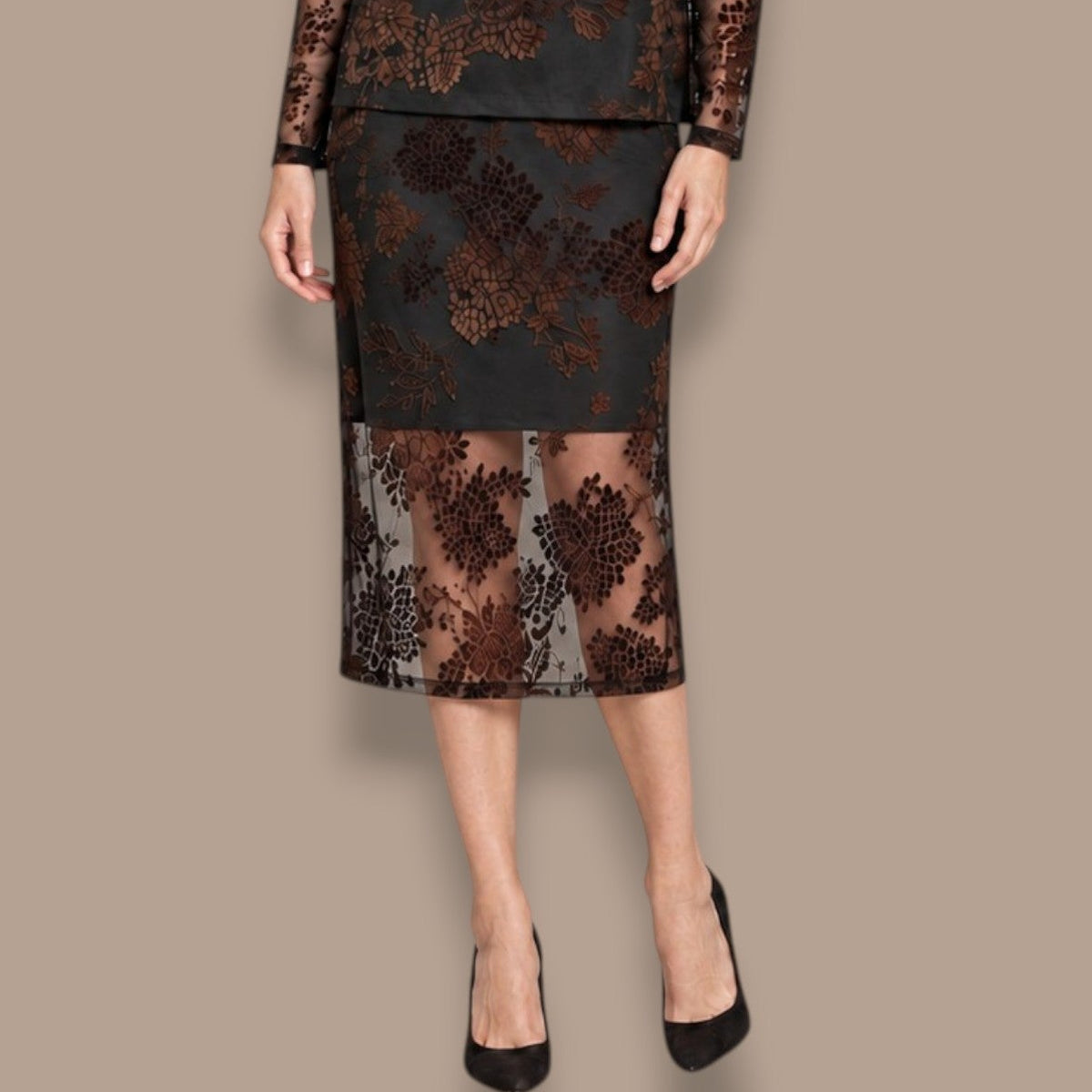DeVia - Burnout Velvet Skirt