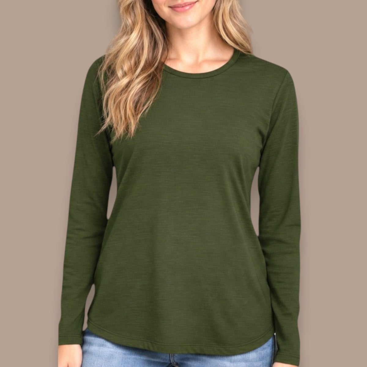 Orientique - Slub Knit Long Sleeve Top