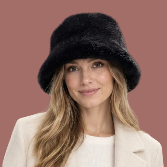 Audrey's - Adjustable Plush Faux Fur Bucket Hat