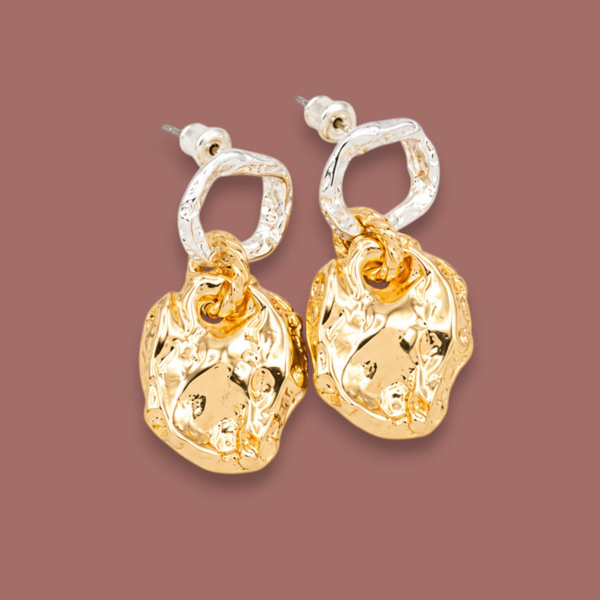 Caracol - Two-Tone Drop Earrings