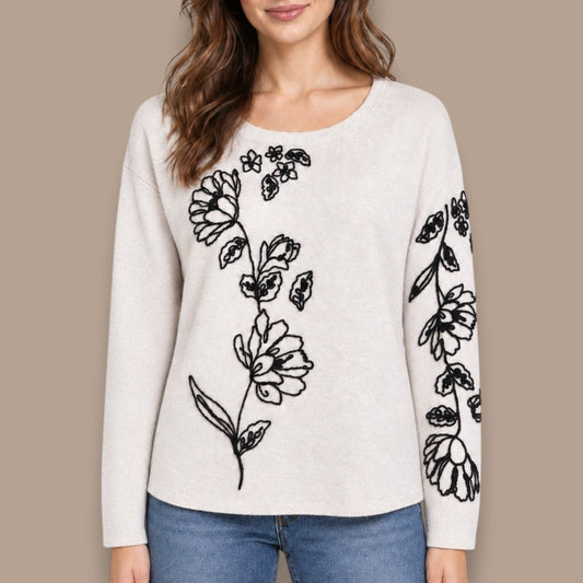 Orly - Floral Knit Sweater