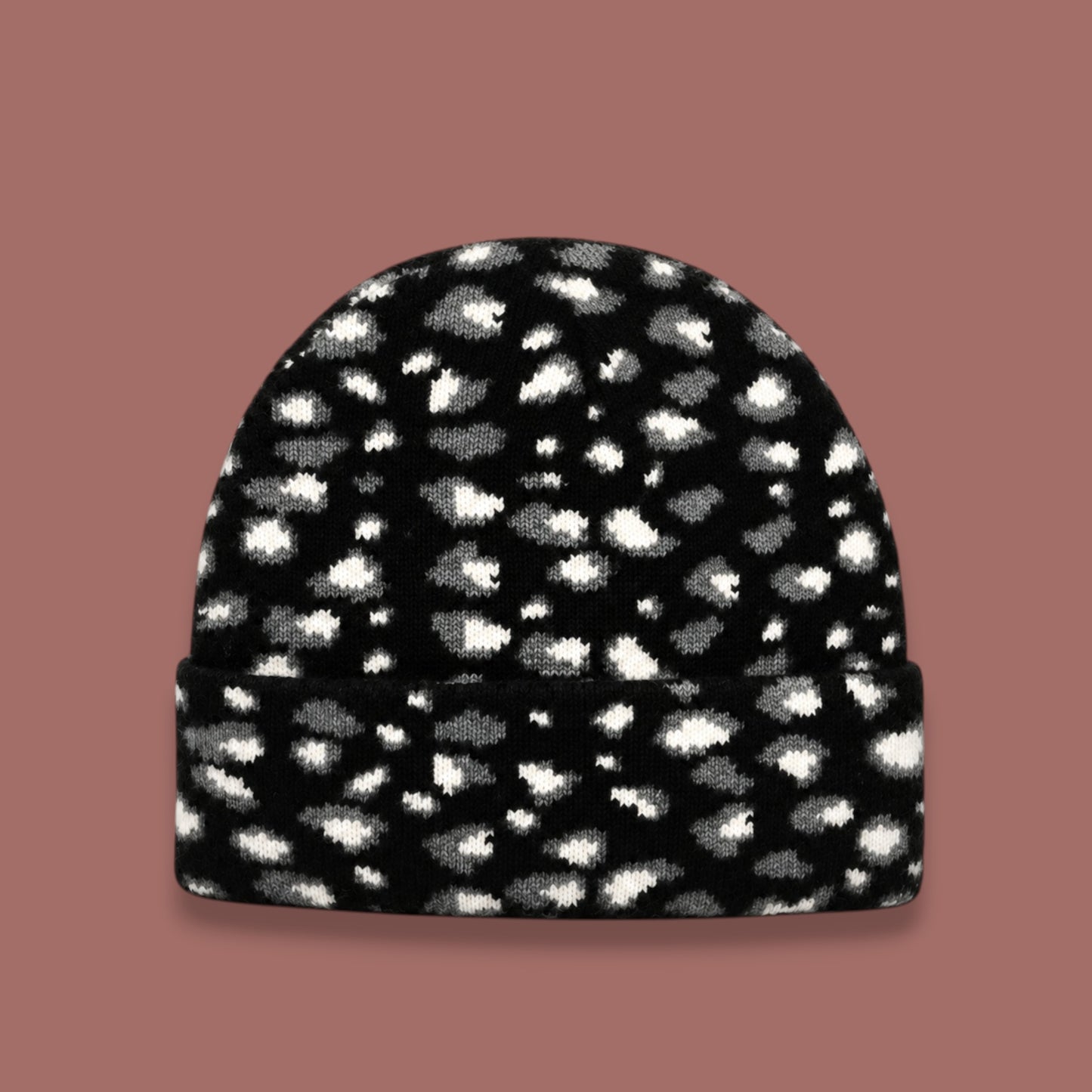 Audrey's - Leopard Print Knit Beanie
