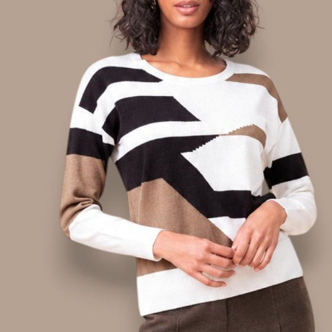 Alison Sheri - Modern Geometric Sweater