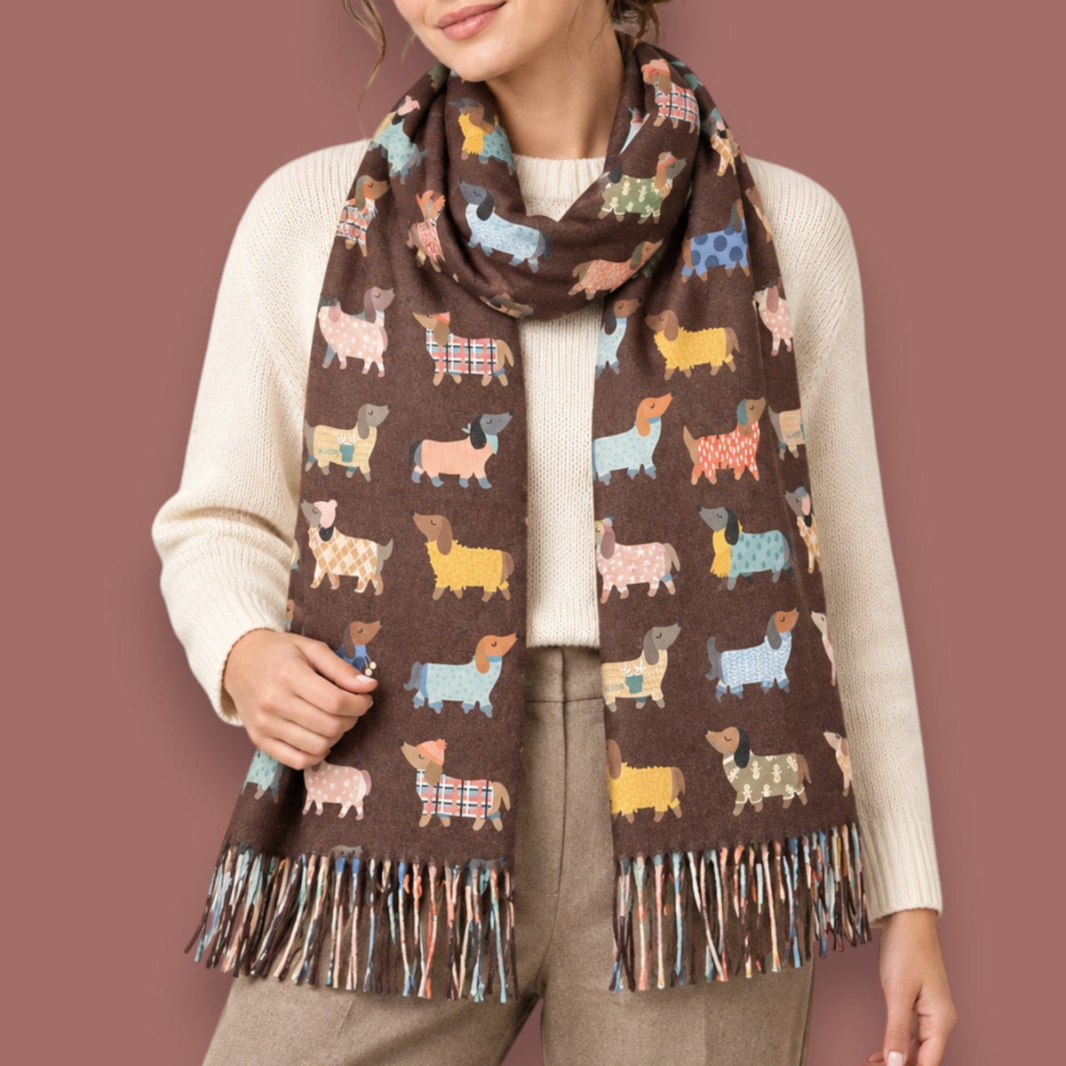 Audrey's - Dapper Dogs Fringed Scarf