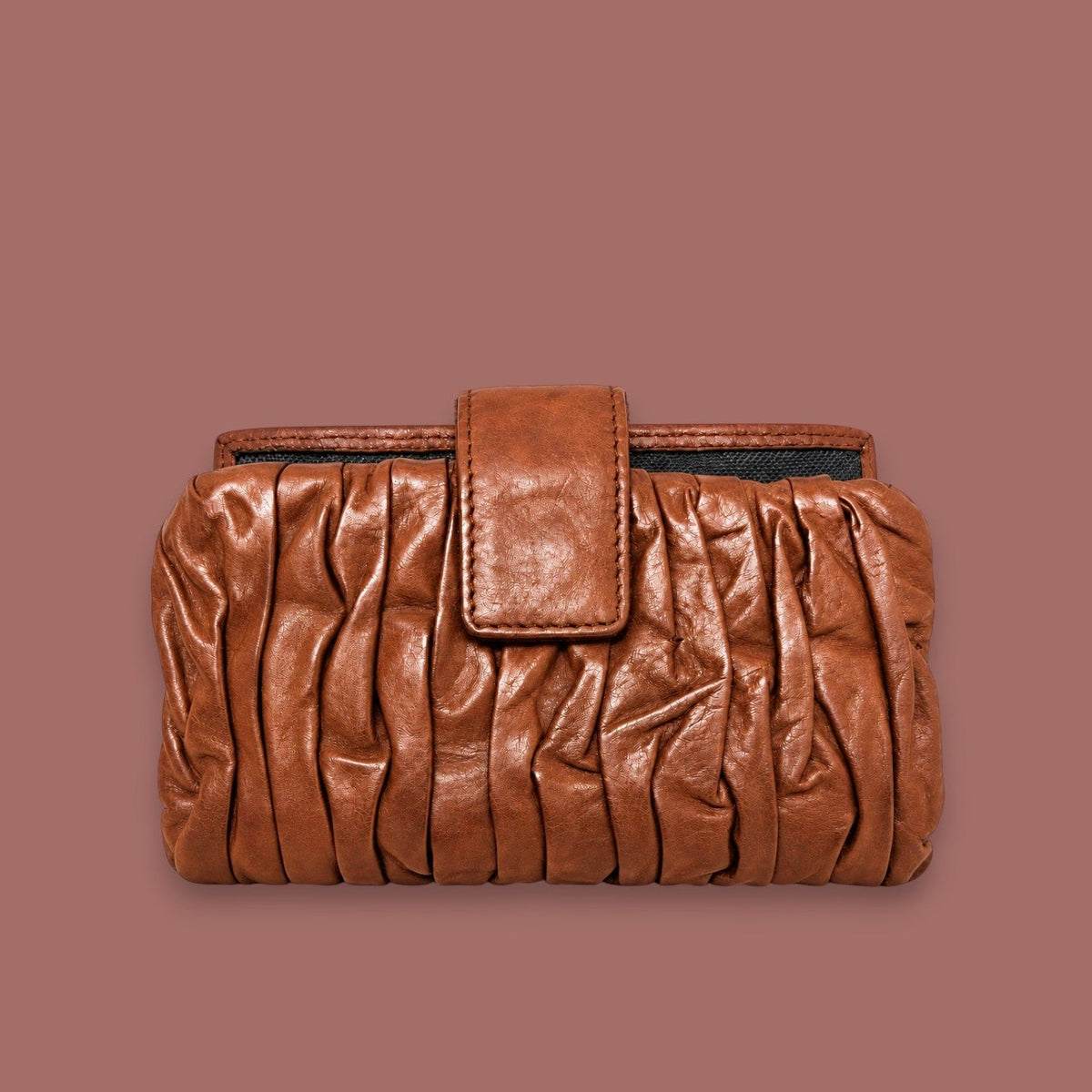 Milo - Ruched Tab-Closure Wallet
