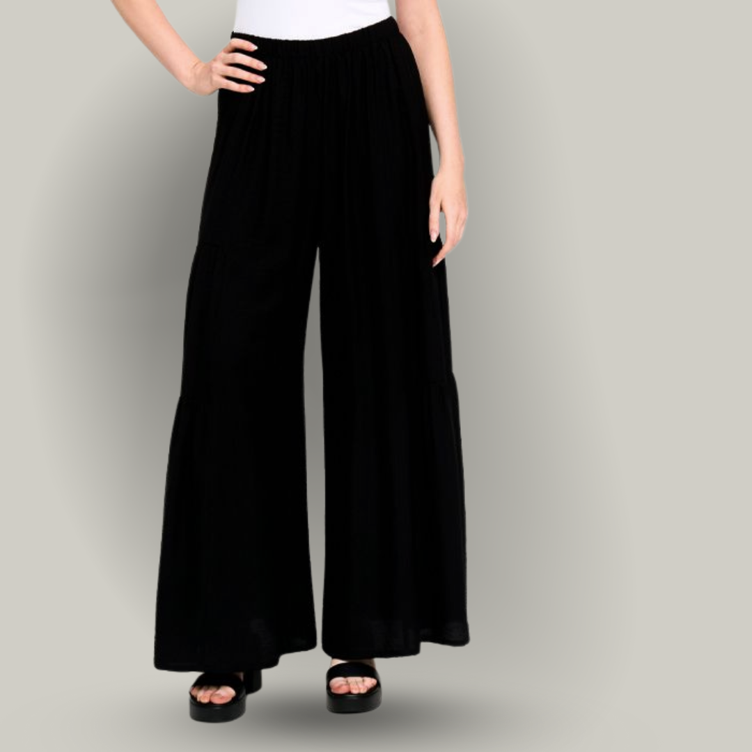 Red Coral - Tiered Wide Leg Pant