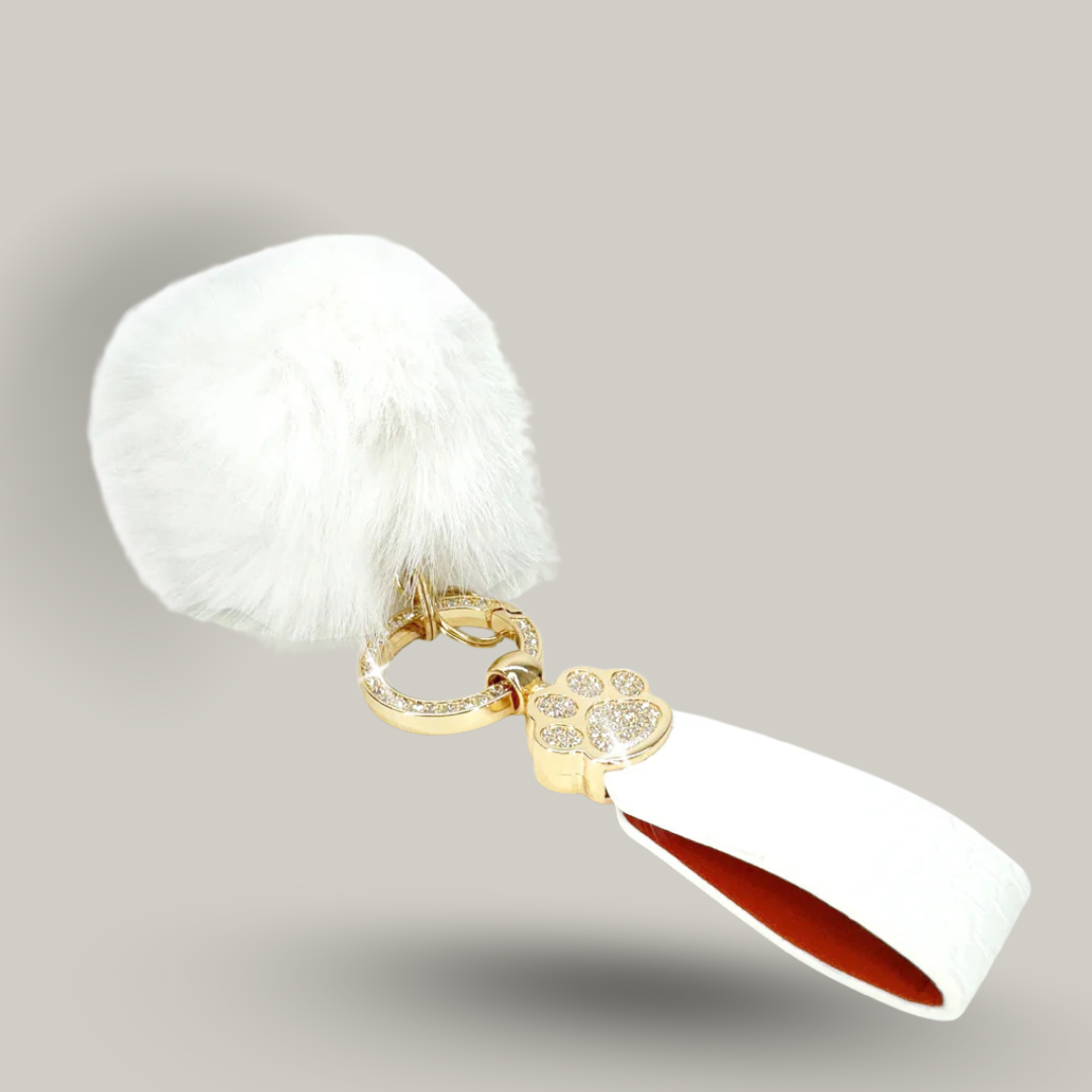 Jacqueline Kent - Dog Paw with Pom-Pom Keychain