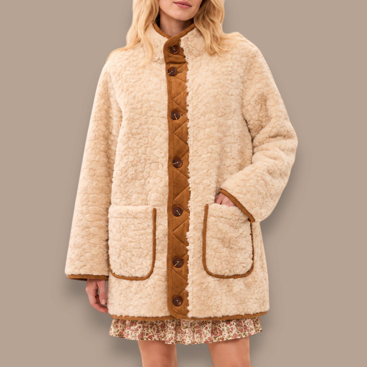 Tribal - Reversible Coat With Contrast Trim