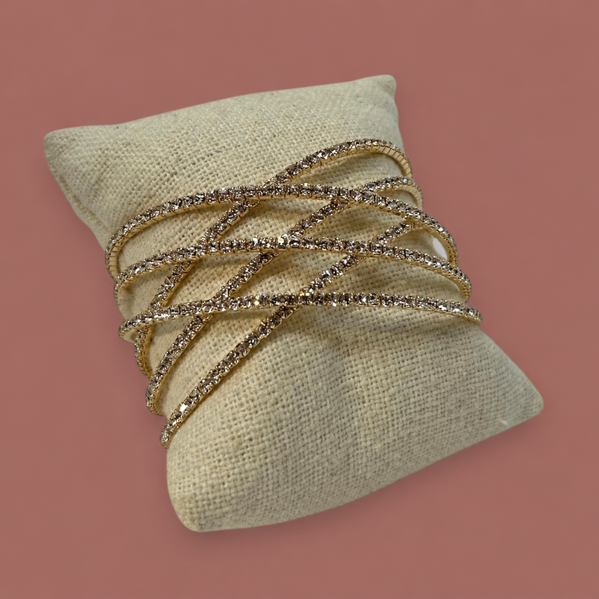 EL-KA - Crystal Crossover Bangle