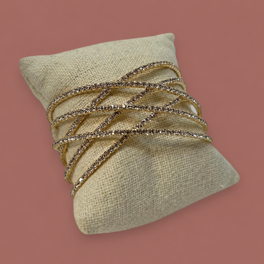 EL-KA - Crystal Crossover Bangle