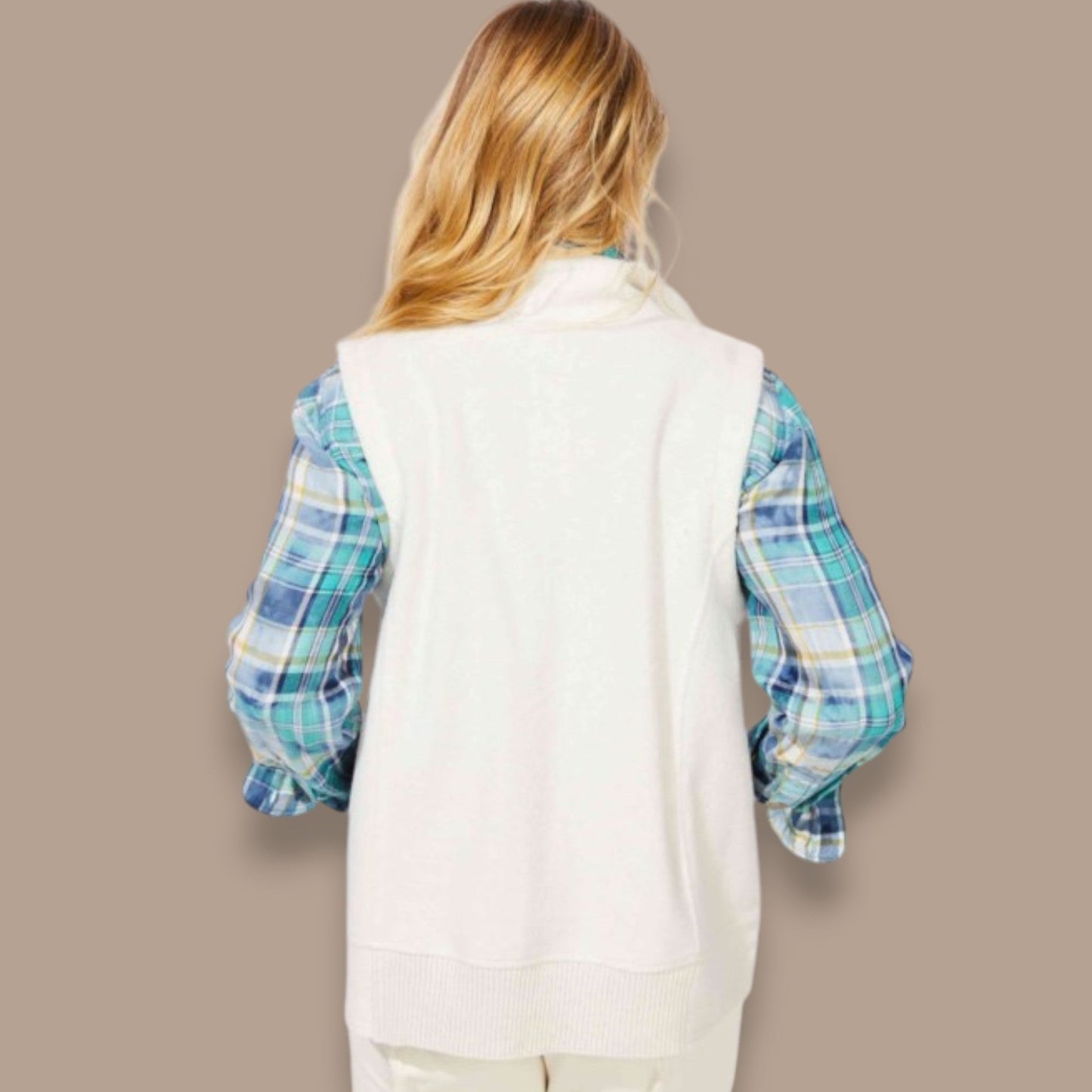 Escape - Snap Front Sweater Knit Vest