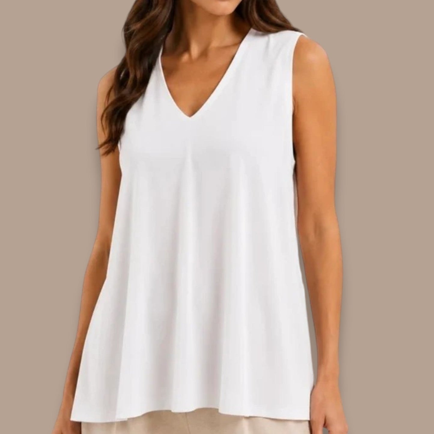 Bali - Flowy V-Neck Sleeveless Top