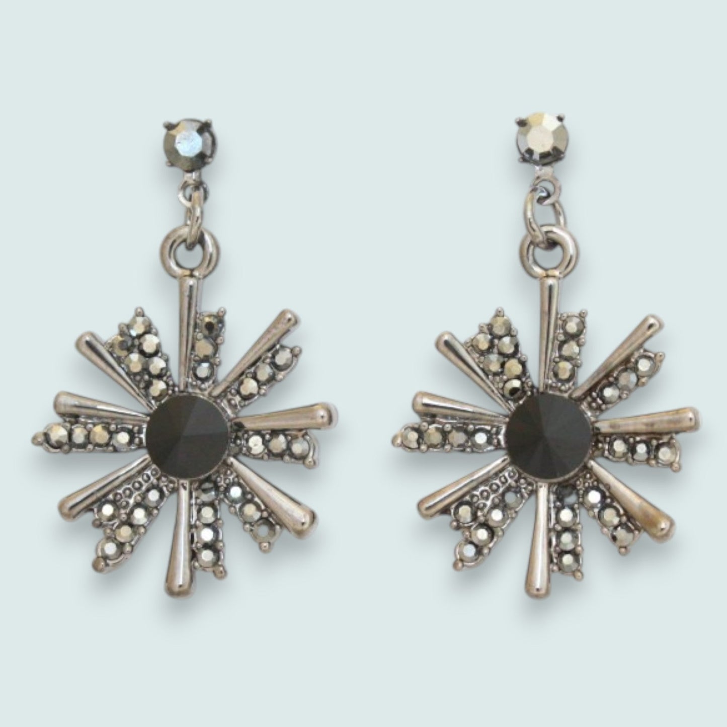 Audrey's - Radiant Sparkle Sunburst Drop Earrings