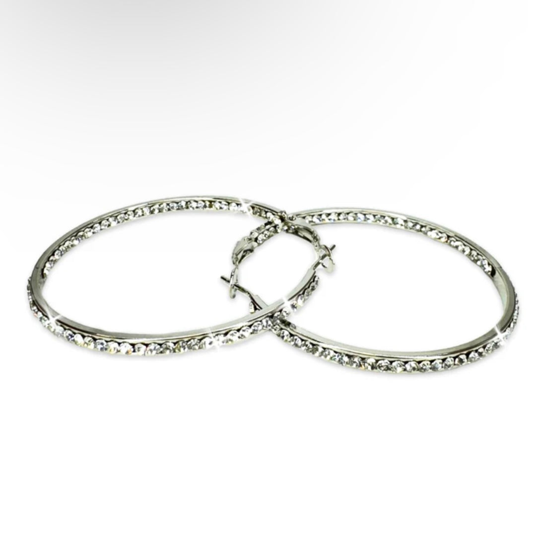 Jacqueline Kent - Crystal Hoop Earrings