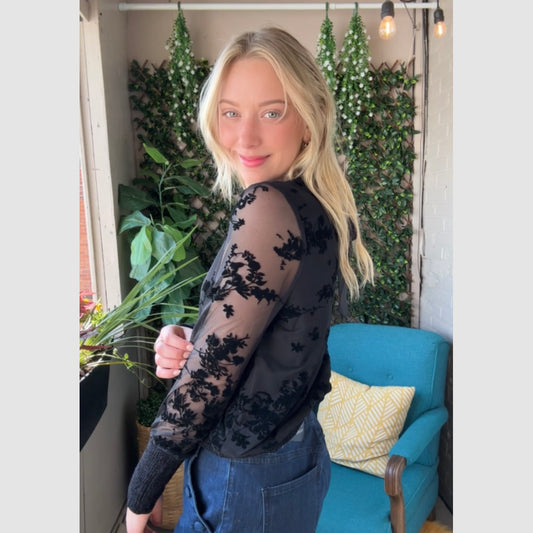 FDJ - Flocked Mesh Top