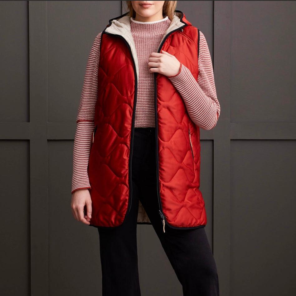 Tribal - Reversible Hooded Puffer Vest