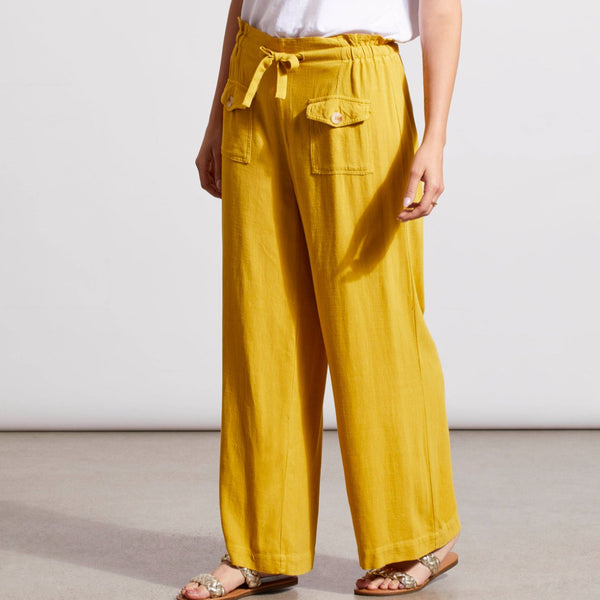 Tribal - Paperbag Pull-On Wide Leg Pants With Pockets And Drawcord