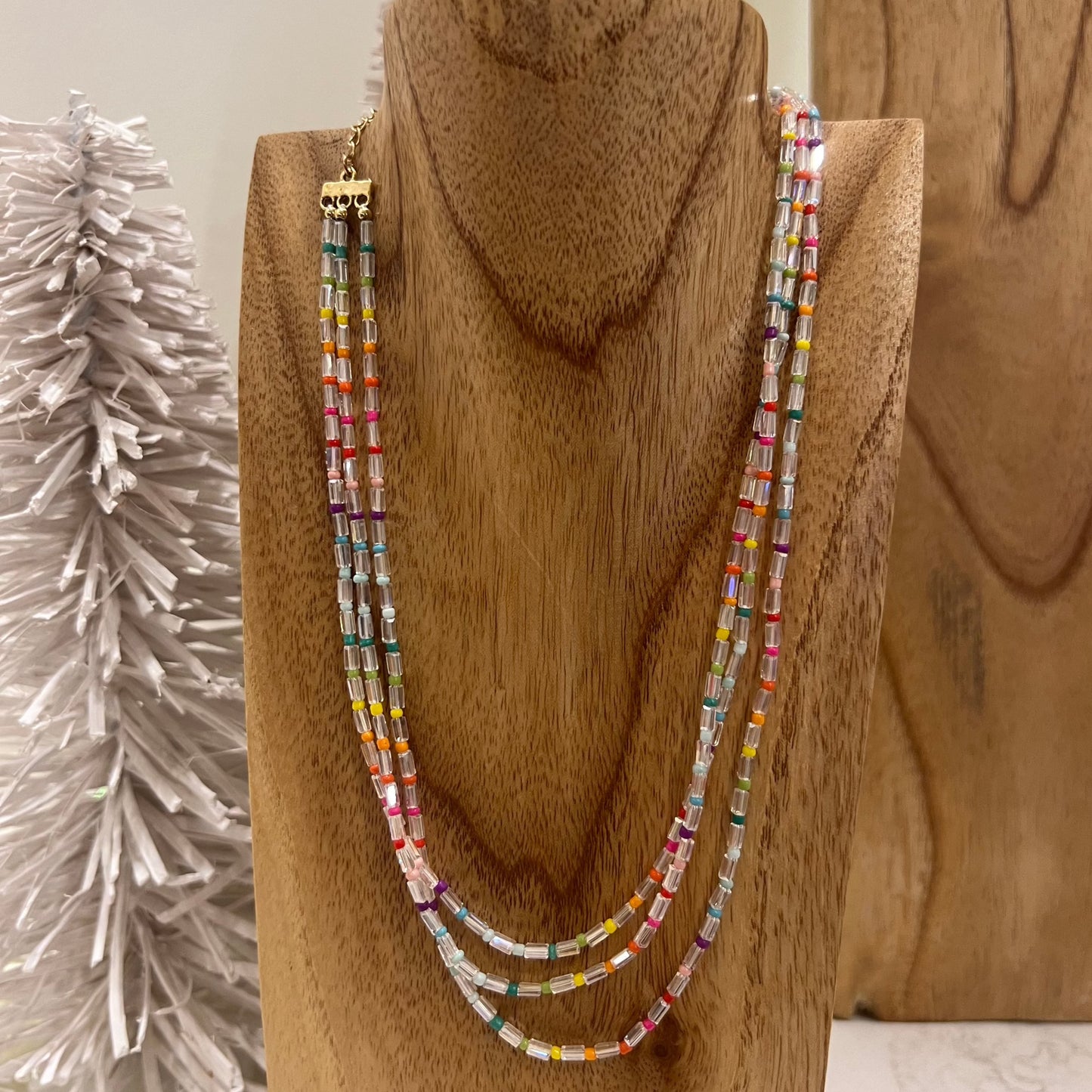 Biwa - Multi Colored Beaded Necklace