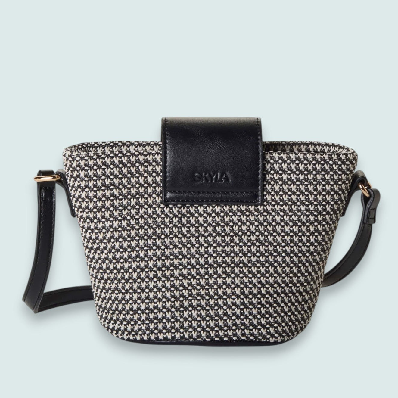 Skyla - Emma Two-Tone Woven Crossbody Bag