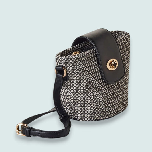 Skyla - Emma Two-Tone Woven Crossbody Bag