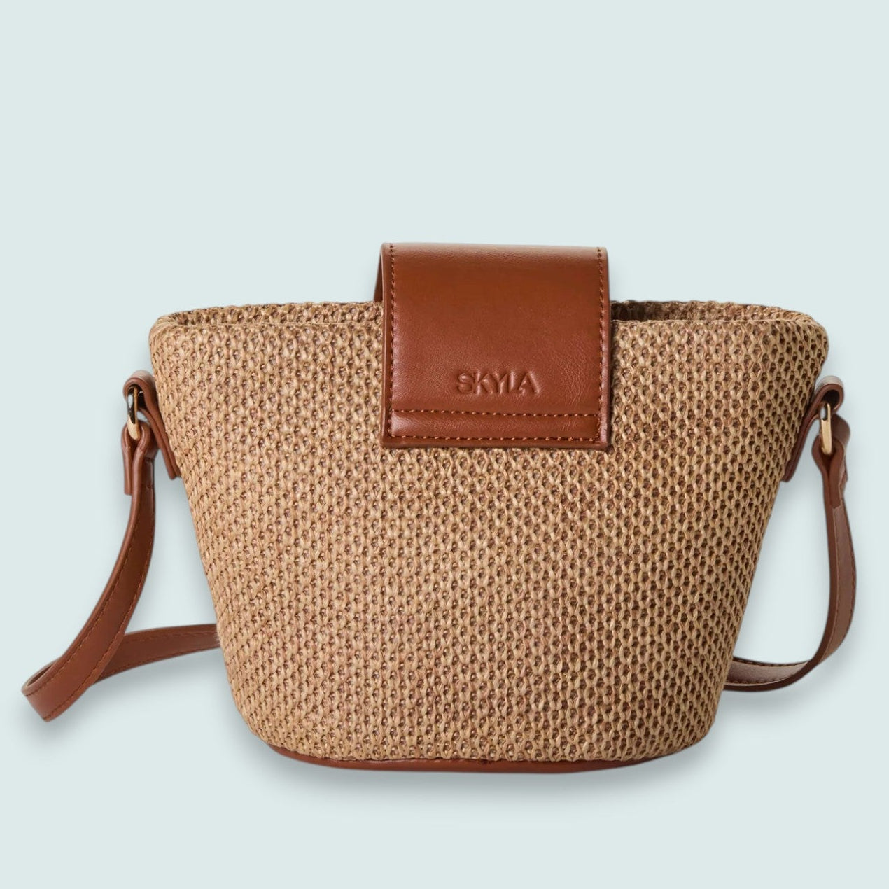 Skyla - Emma Two-Tone Woven Crossbody Bag
