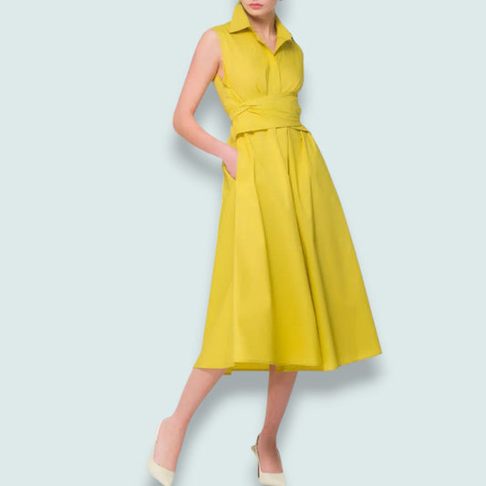 Elena Wang - Belted Pocket Dress