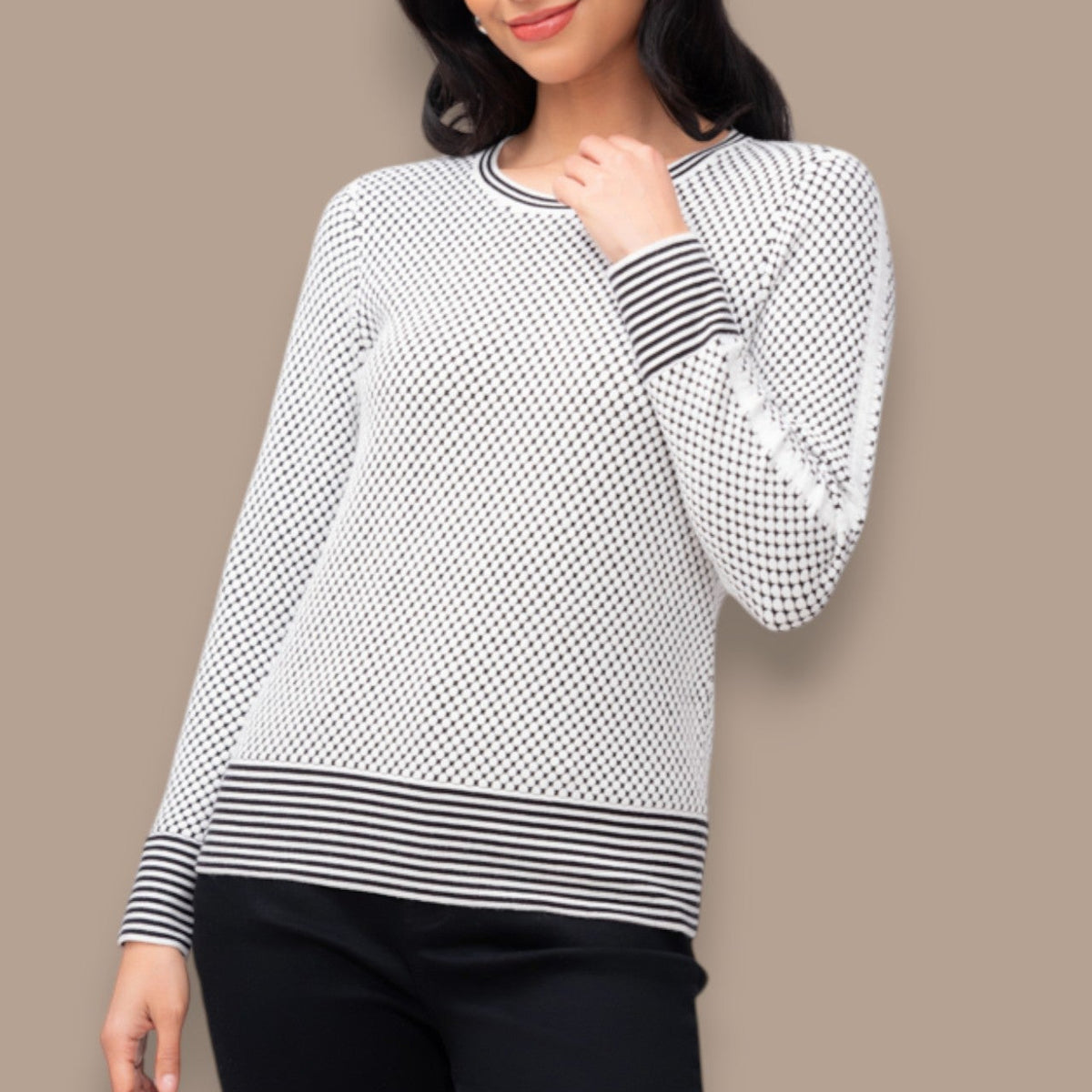 Elena Wang - Knit Sweater With Matching Scarf
