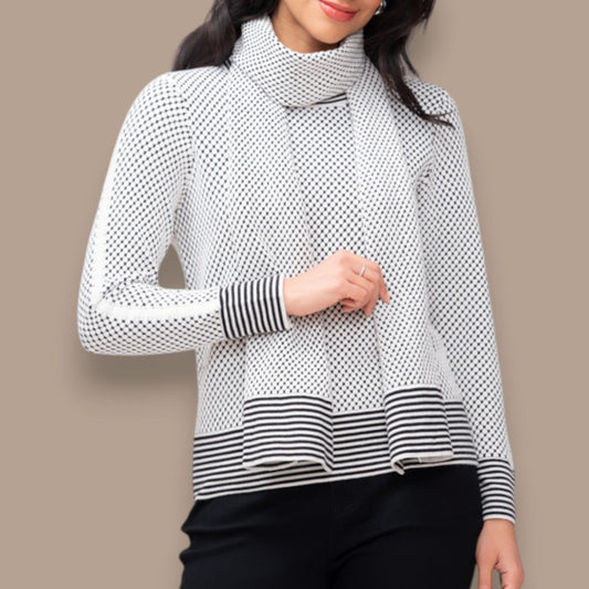 Elena Wang - Knit Sweater With Matching Scarf