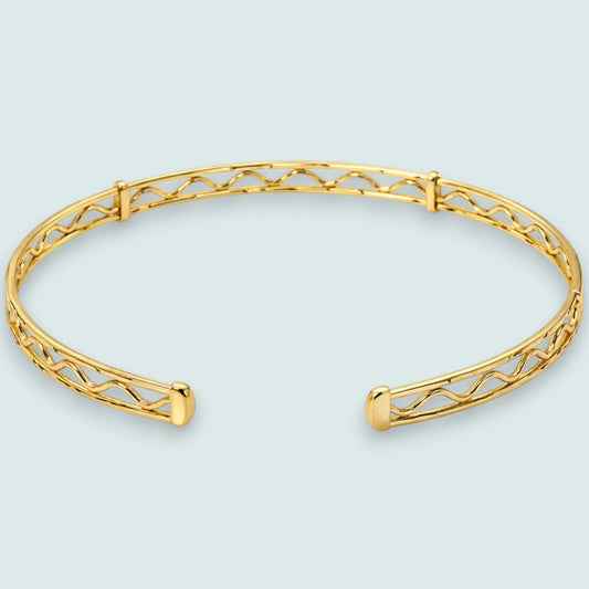 Jacqueline Kent - Gold Wave Open Cuff Bracelet