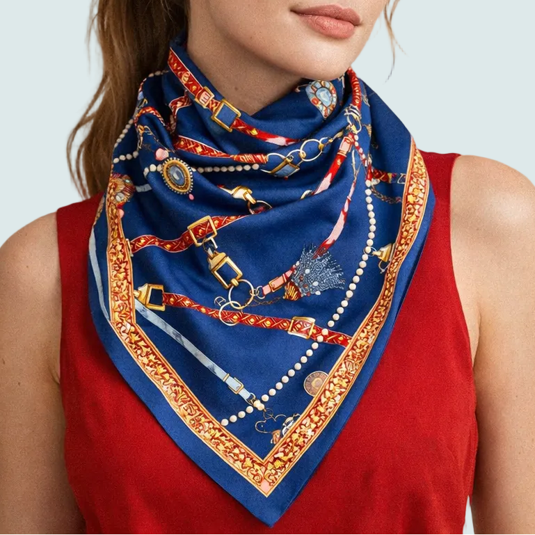 Audrey's - Imperial Navy Equestrian Scarf