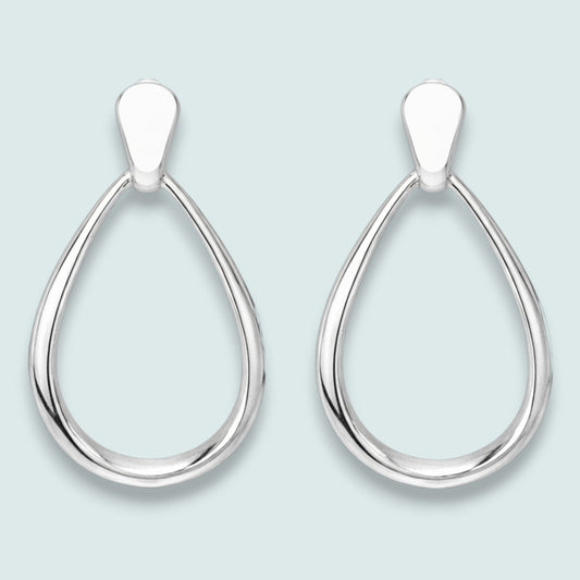 Audrey's - Silver Elegance Teardrop Earrings