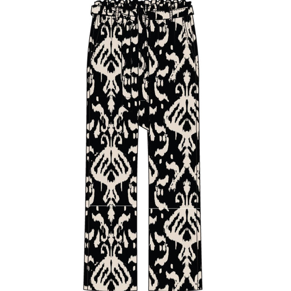 Tribal - Printed Pull-On Belted Pants