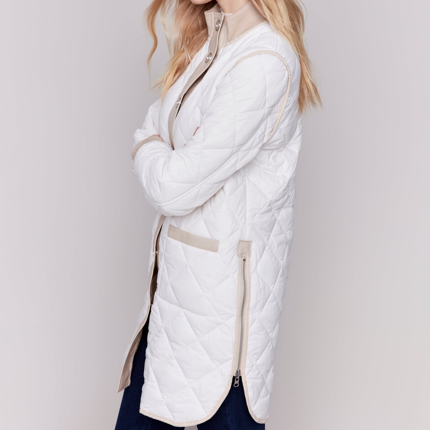 Charlie B - Reversible Quilted Puffer Coat