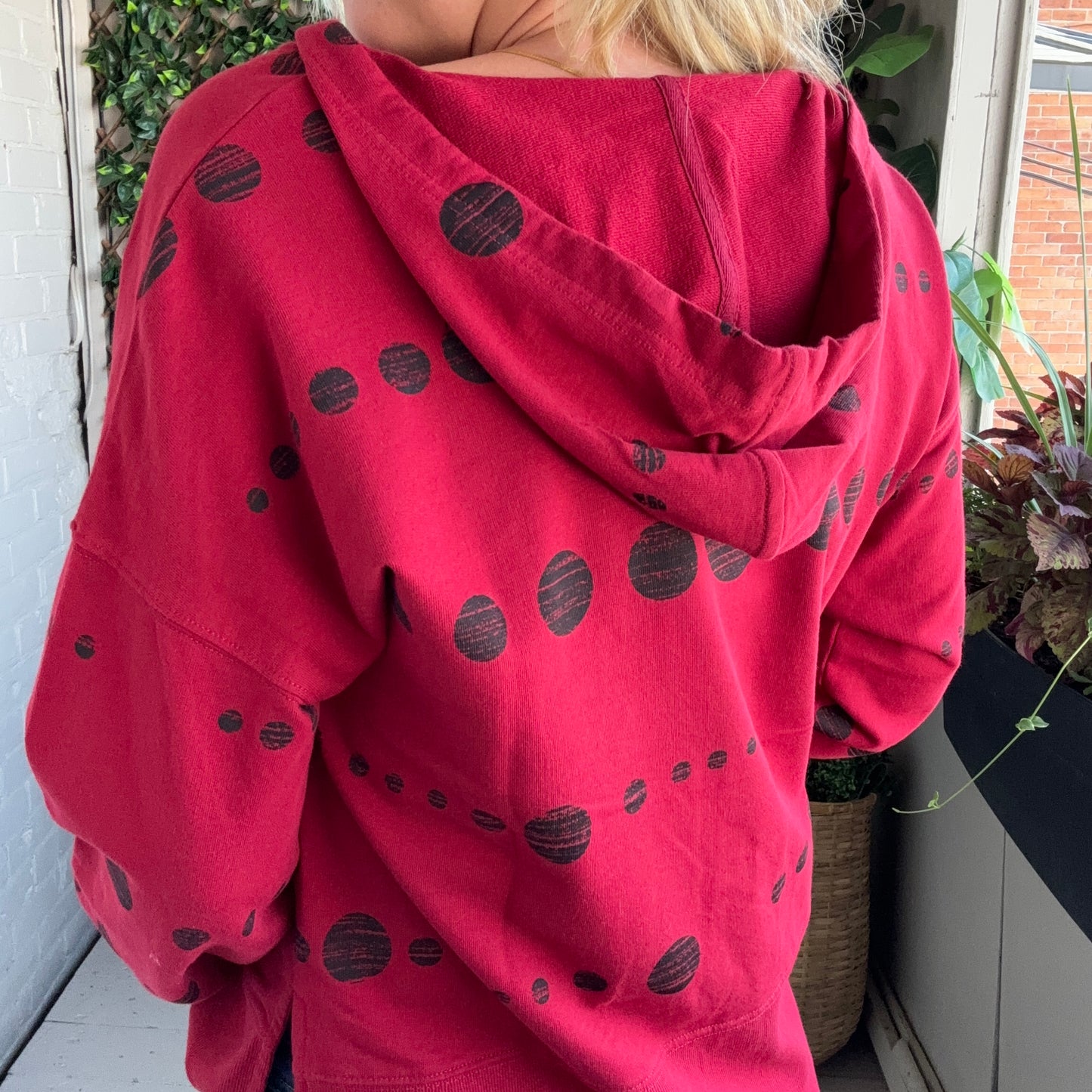 Wild Palms - Distressed Dot Hoodie Sweatshirt