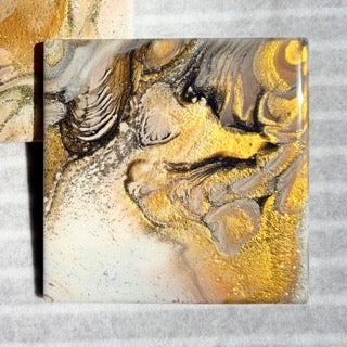 Audrey's - 6-Pack Abstract Square Ceramic Coasters
