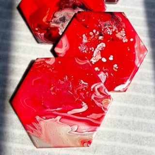 Audrey's - 6-Pack Abstract Hexagon Ceramic Coasters
