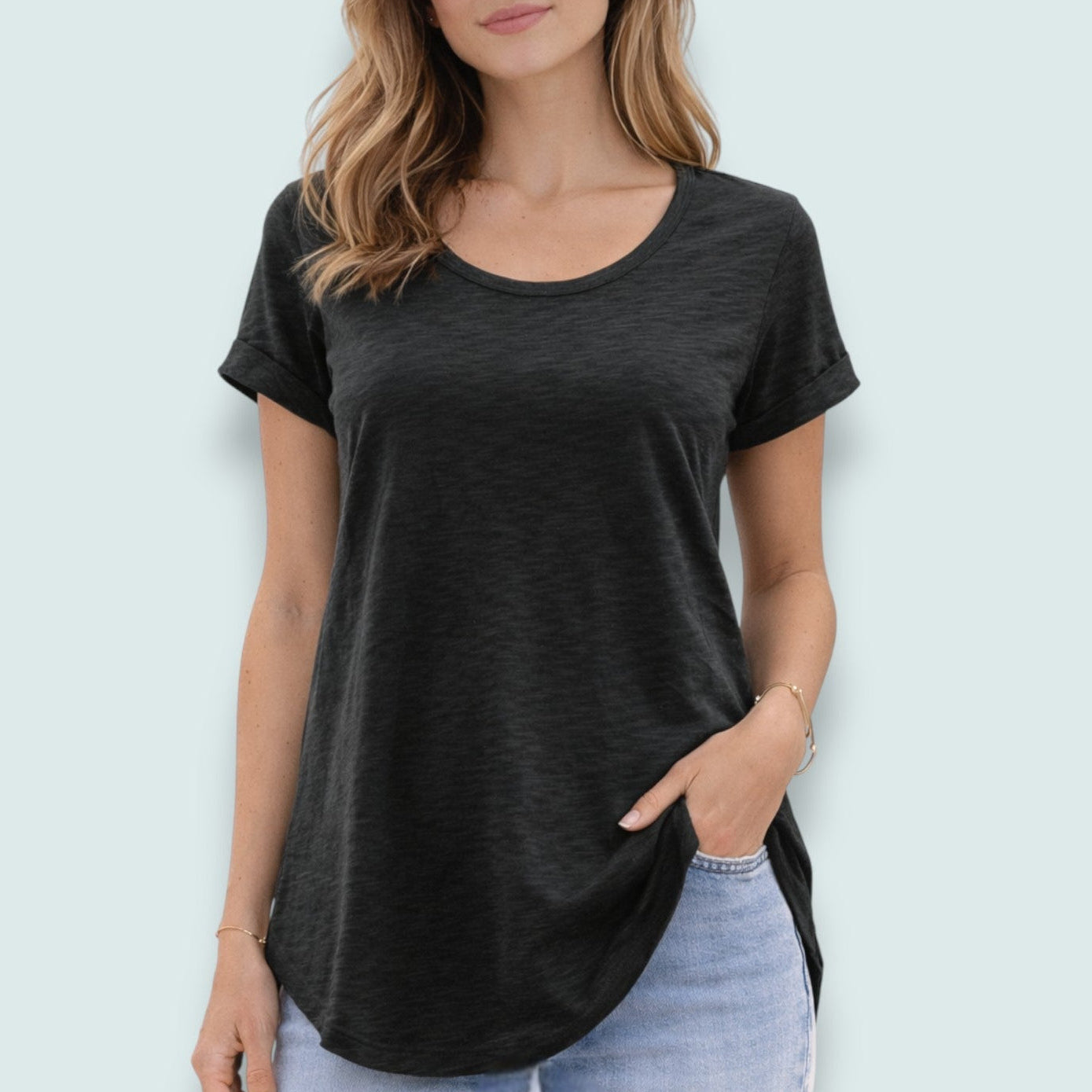 Escape - Essential Everyday Rolled-Sleeve Tee