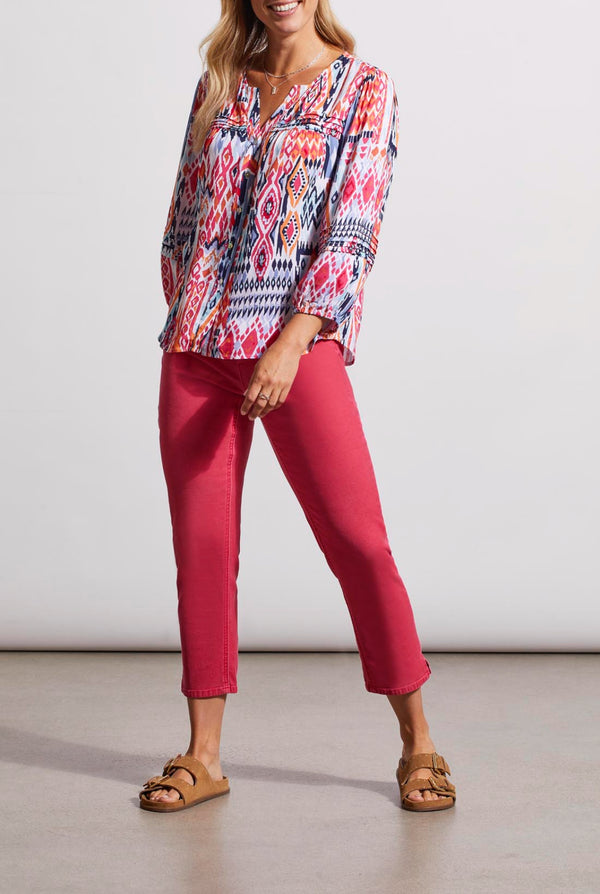 Tribal - Button Up Blouse With Pleats
