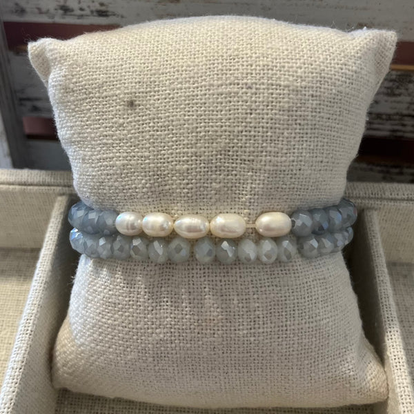 Audreys - Duo Bracelet With Pearls