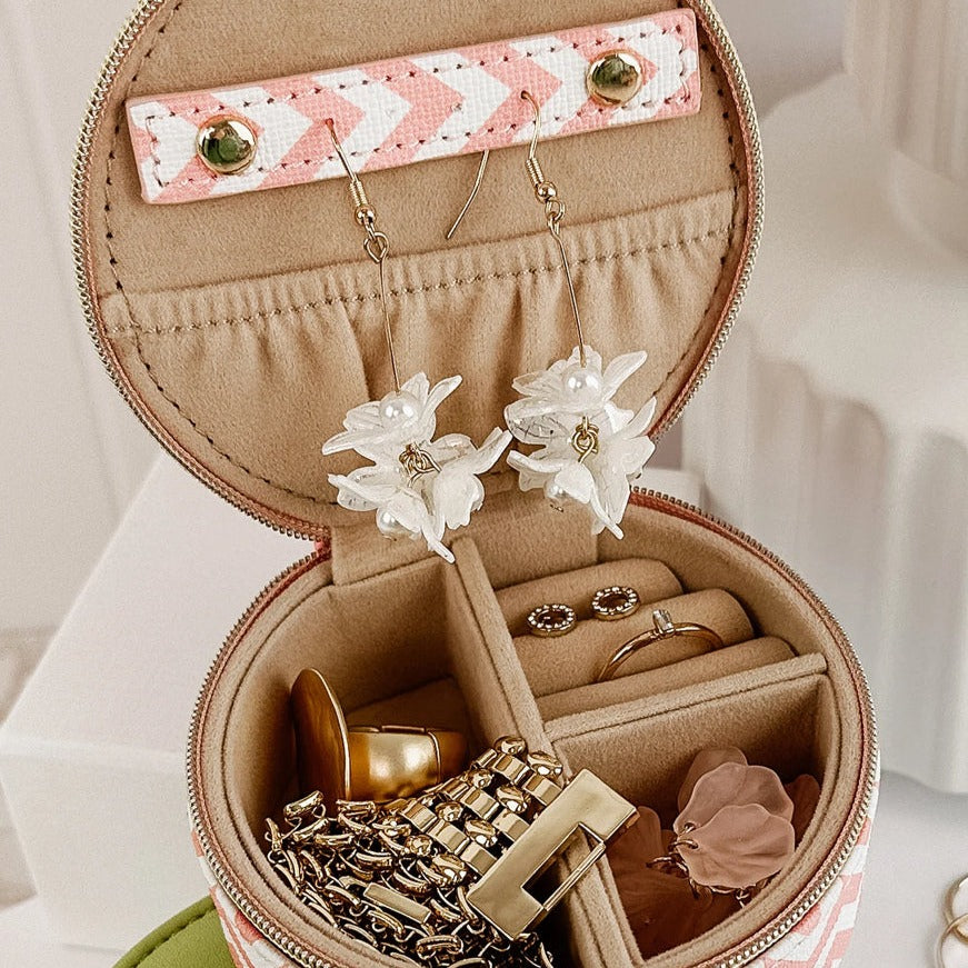 Louenhide - Patterned Round Jewelry Case