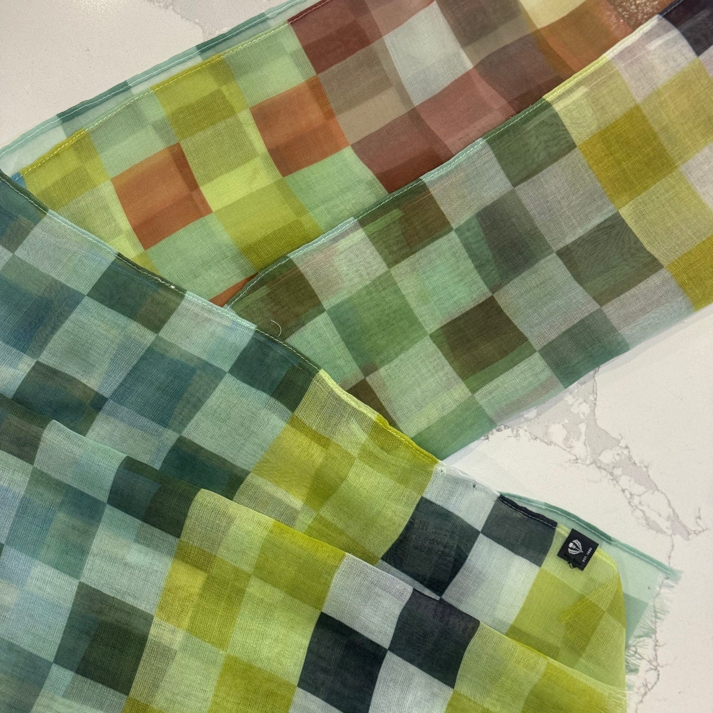Fraas - Optic Checks Oblong Scarf