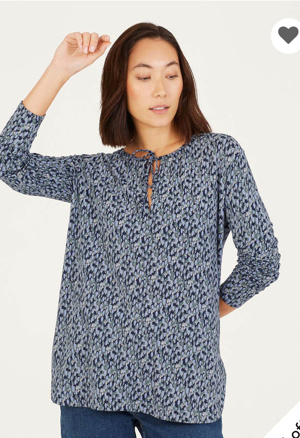 Thought - Printed Top With Tie