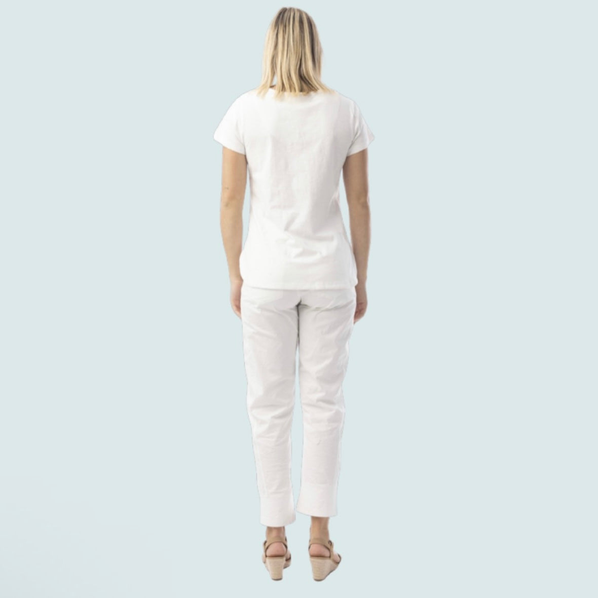 Orientique - V-Neck Cotton T-Shirt