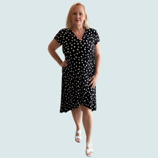 Soft Works - Polka-Dot Wrap Dress