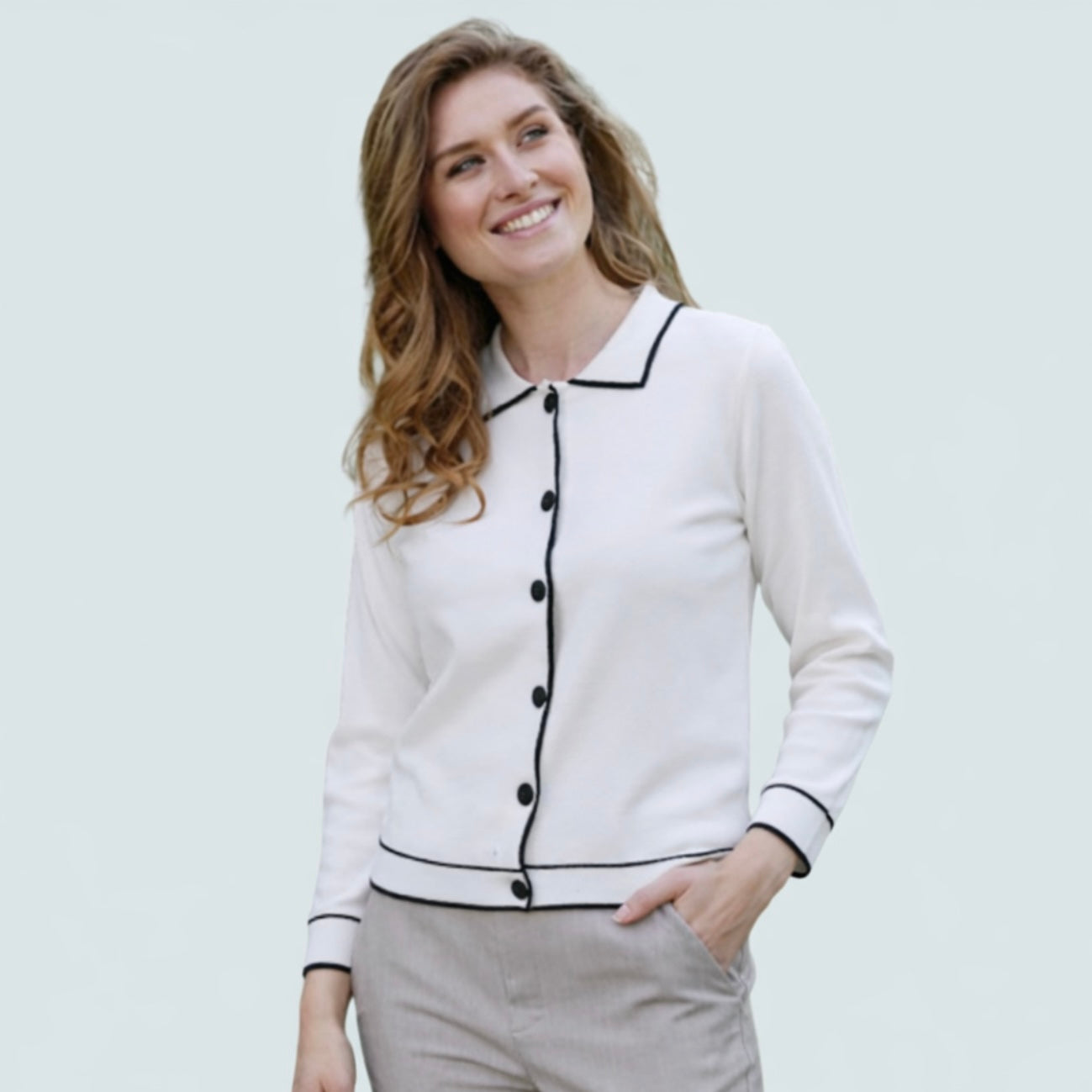 Sunday - Classic Contrast Cardigan