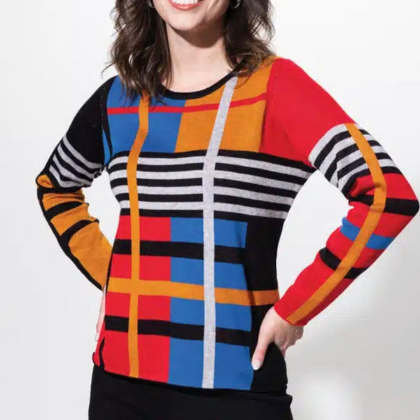 Alison Sheri - Multi Stripe Sweater